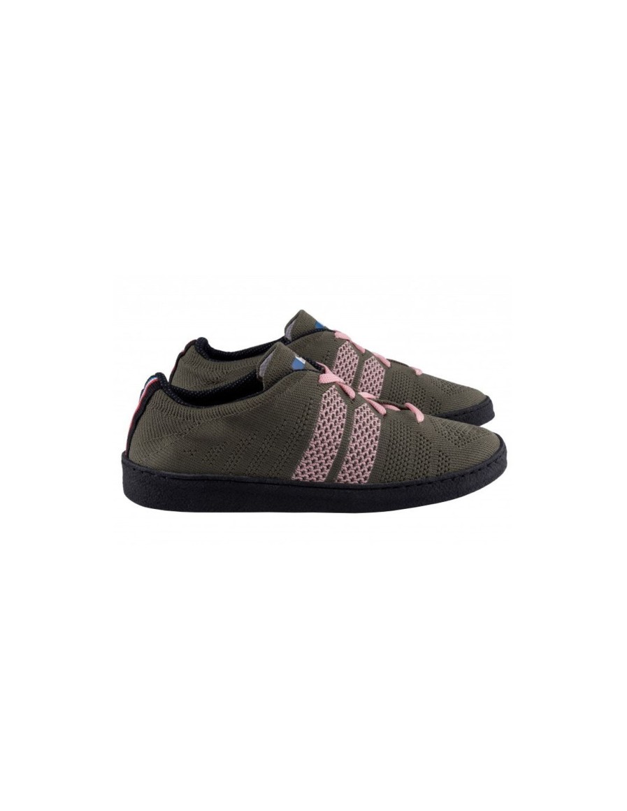 Ector Sneaker Hiver Kaki-Rose | Femme